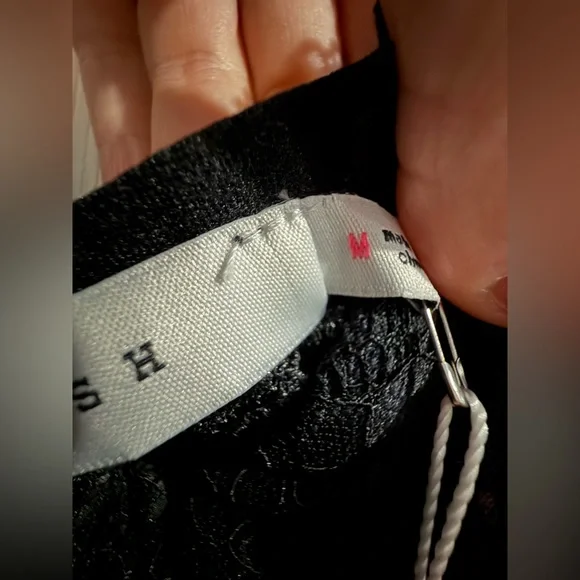 Lush Black Lace Corset Top Long Sleeve Bustier NWT Size M - Picture 7 of 8